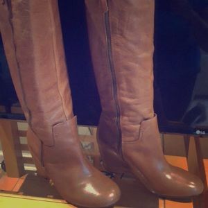 Leather Beige Fashion Boots
